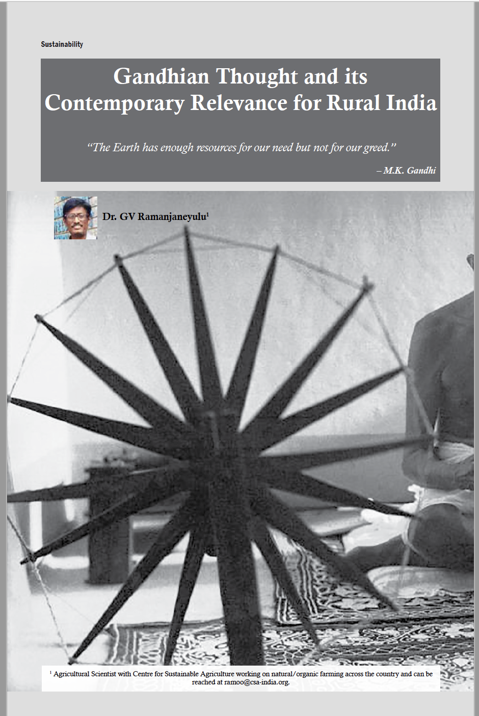 Cover of Gandhian Thought and its Contemporary Relevance for Rural India