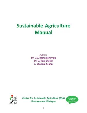 Cover of Sustainable Agriculture Manual 1.0