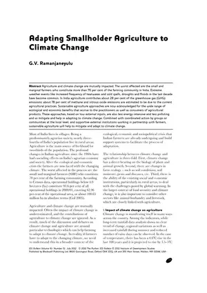Cover of Adapting Smallholder Agriculture to Climate Change