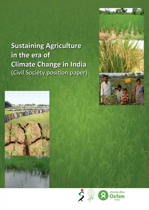 Cover of Sustaining Agriculture in the era of Climate Change in India-Civil Society position paper